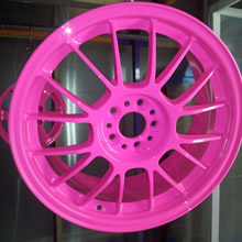 Покраска дисков в розовый цвет