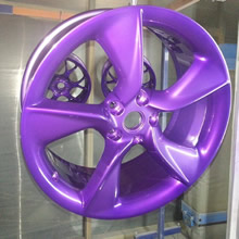 Покраска литого диска в фиолетовый цвет